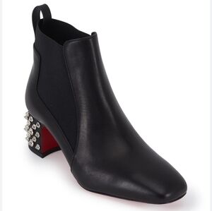 Christian Louboutin Studdy Booties Calfskin Spiked 55 Studded Leather Boots 10
